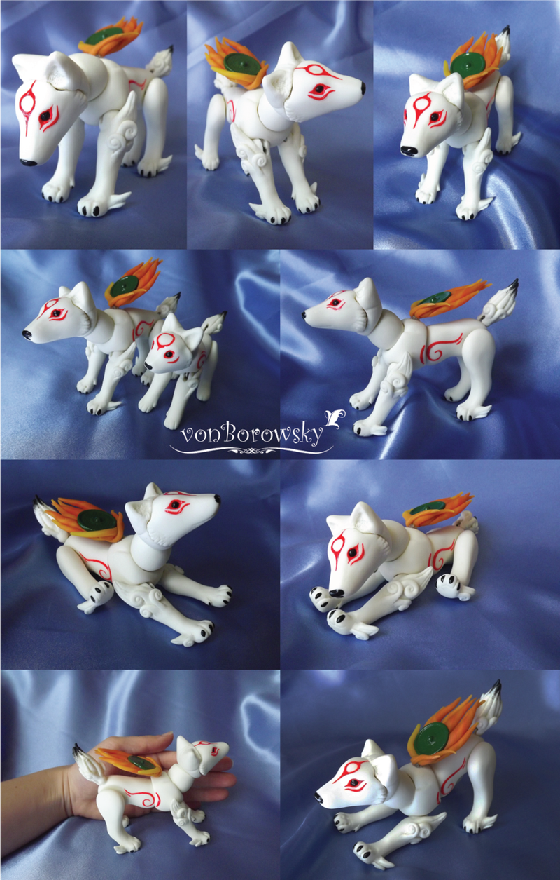 Illustration for article titled Articulated Custom Okami Toys
